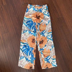 2/$20 Satin Floral Wide Leg Pants
